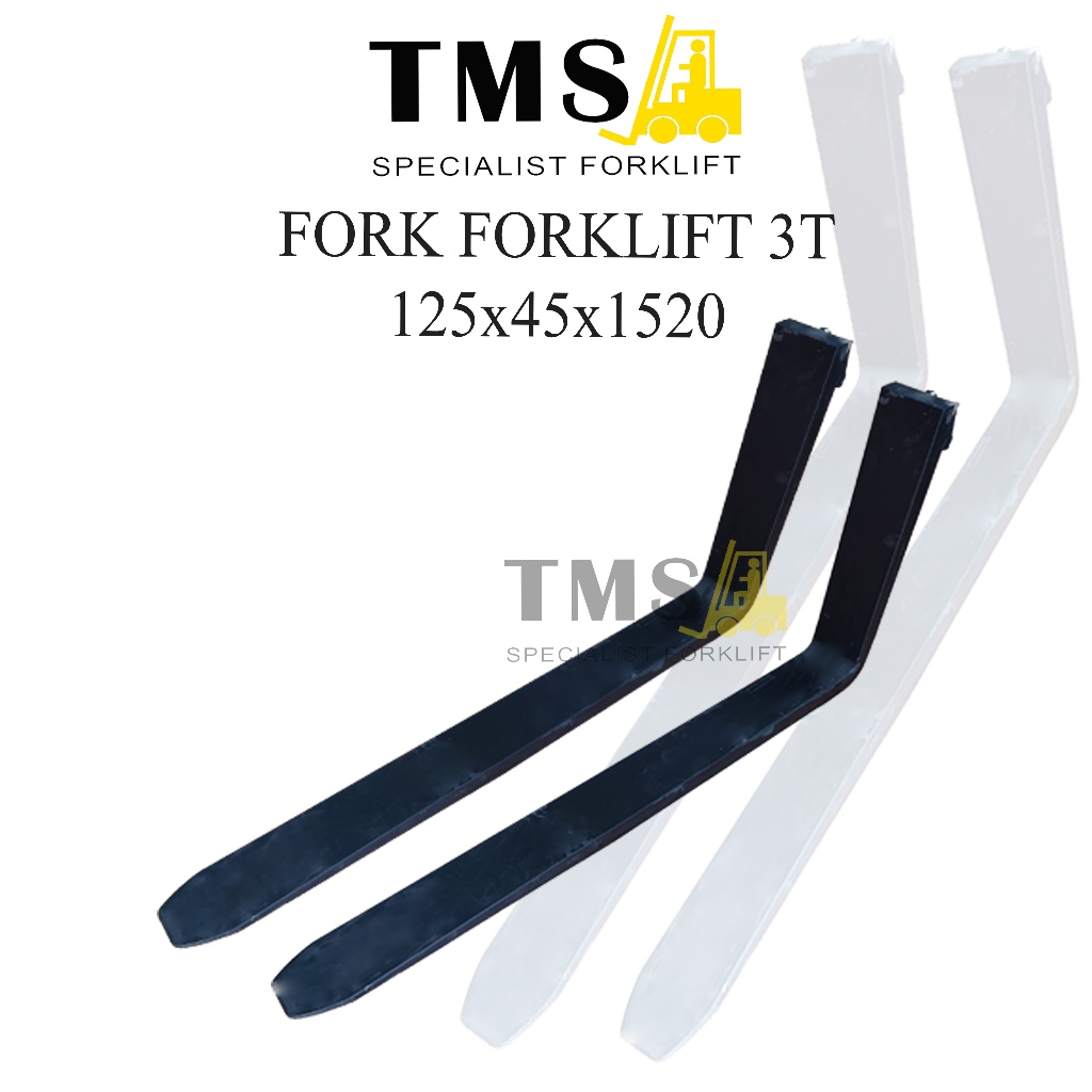 Fork Forklift Garpu Kapasitas 3 Ton 125x45x1520 Forklift Parts Forklift Panjang 1,5 Meter - Gambar 4