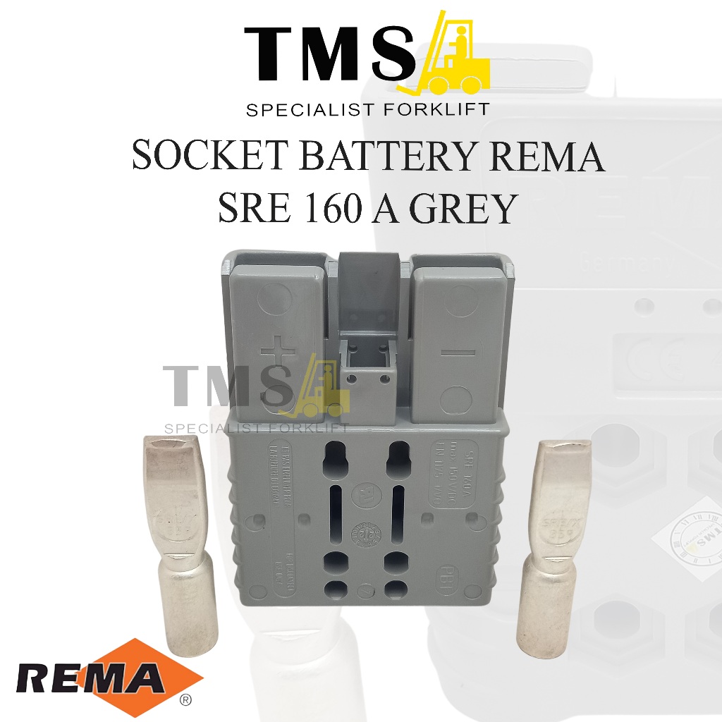 Plug Battery Forklift SRE160A Gray Original Socket Rema SBE - Gambar 2
