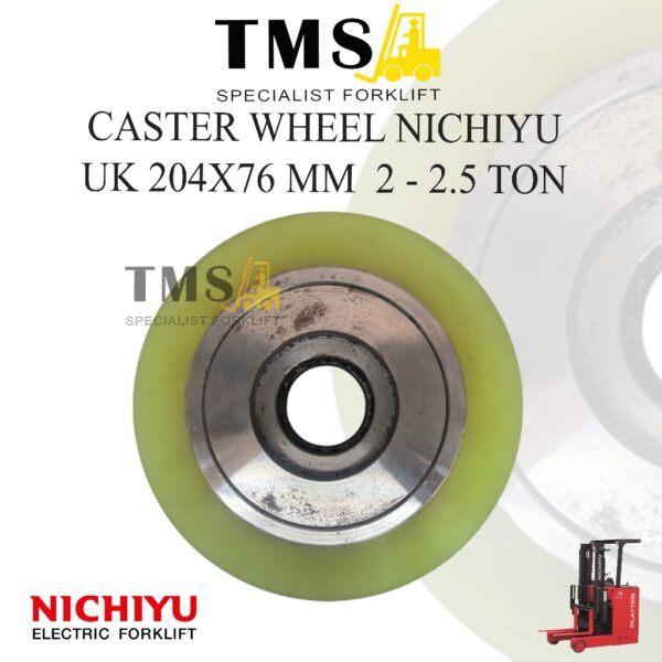 Forklift Nichiyu Caster Wheel 2 Ton - 2,5ton 204x76 Stabiliser Roda Wheel