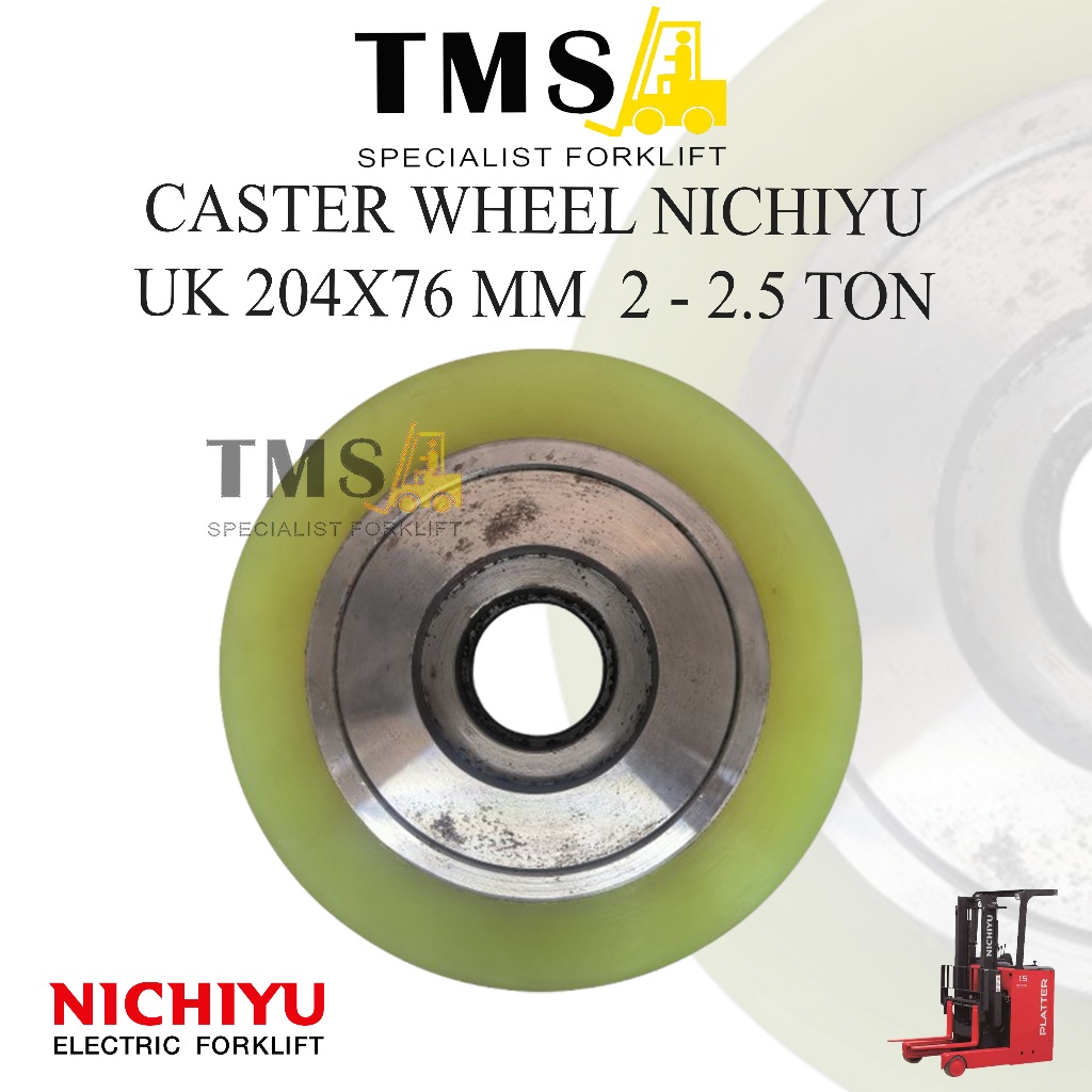 Forklift Nichiyu Caster Wheel 2 Ton - 2,5ton 204x76 Stabiliser Roda Wheel