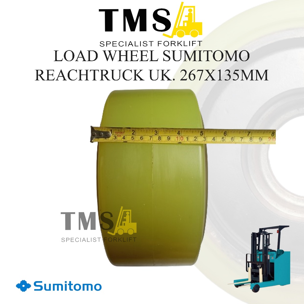 Roda Depan Reach Truck Load Wheel Sumitomo 7FBFR 2-3Ton 267x135 Quapro - Gambar 4