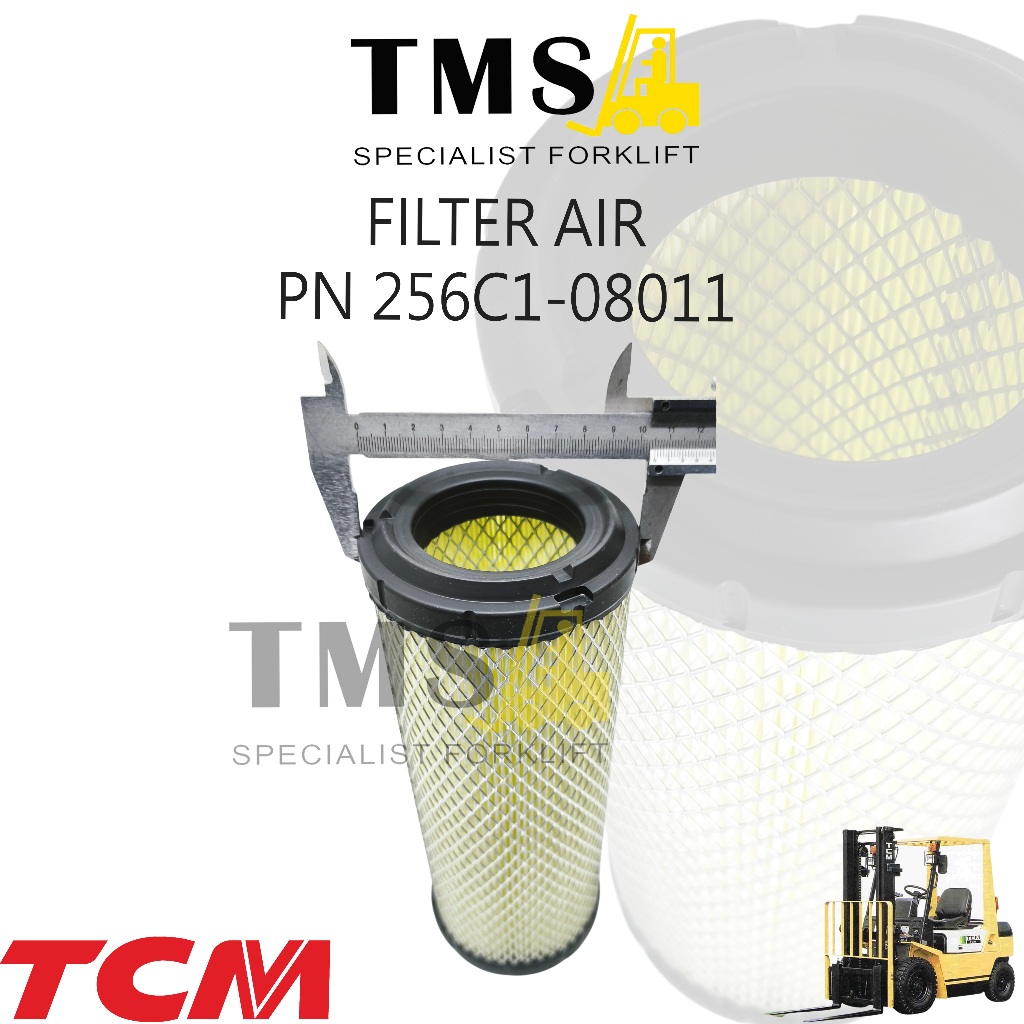 Filter Air Forklift TCM Part Number 256C1-08011 Air Cleaner FD10 FD15 FD20 FD25 FD30 - Gambar 5