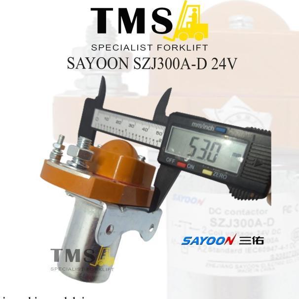 Sayoon Contactor SZJ300A MJZ300A 24V 1NO Forklift Eletric - Gambar 2