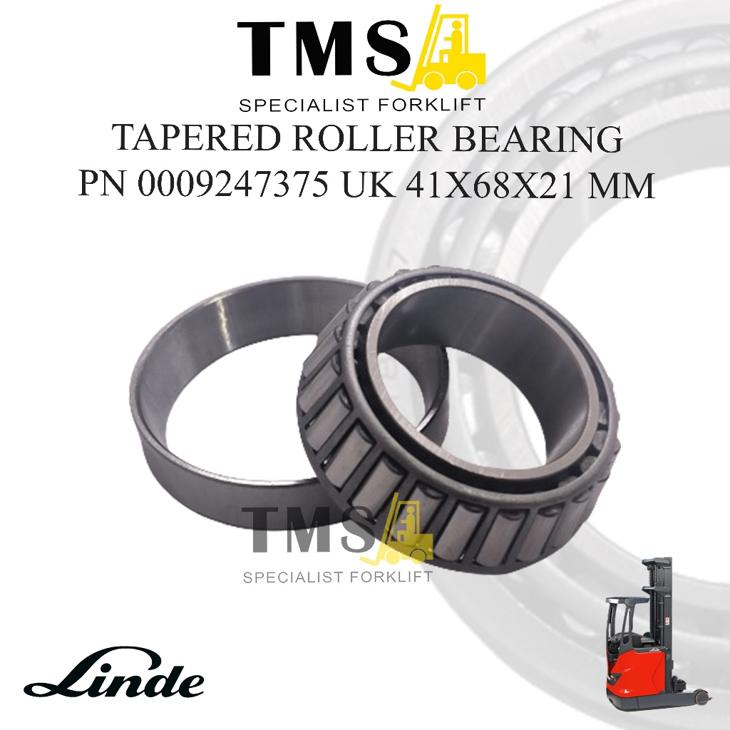 Tapered Roller Bearing 0009247375 41x68x21 Linde Forklift R14 R16 Load Wheel - Gambar 2