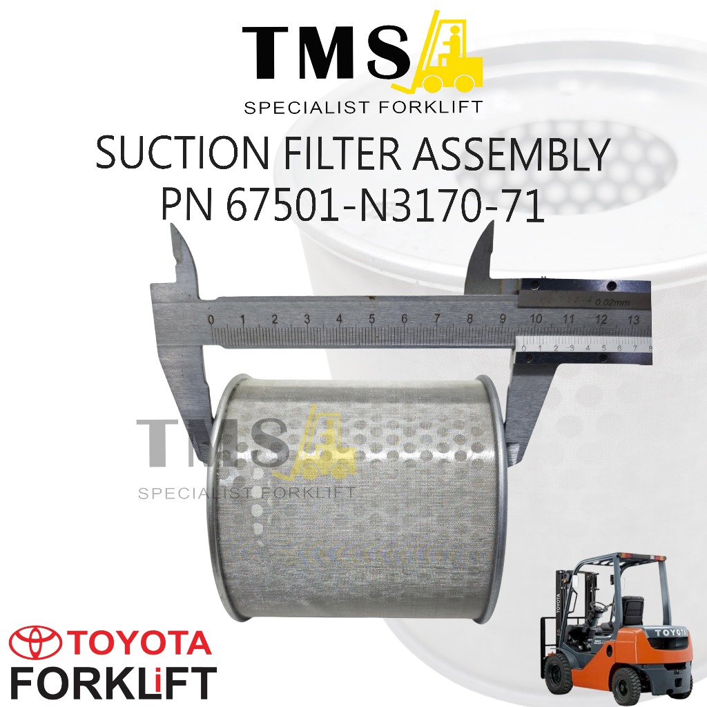 Part Number 67501-N3170-71 Suction Filter Assembly Forklift Toyota | Filter Hisap Hydraulic Toyota 7FD 7FG - Gambar 5