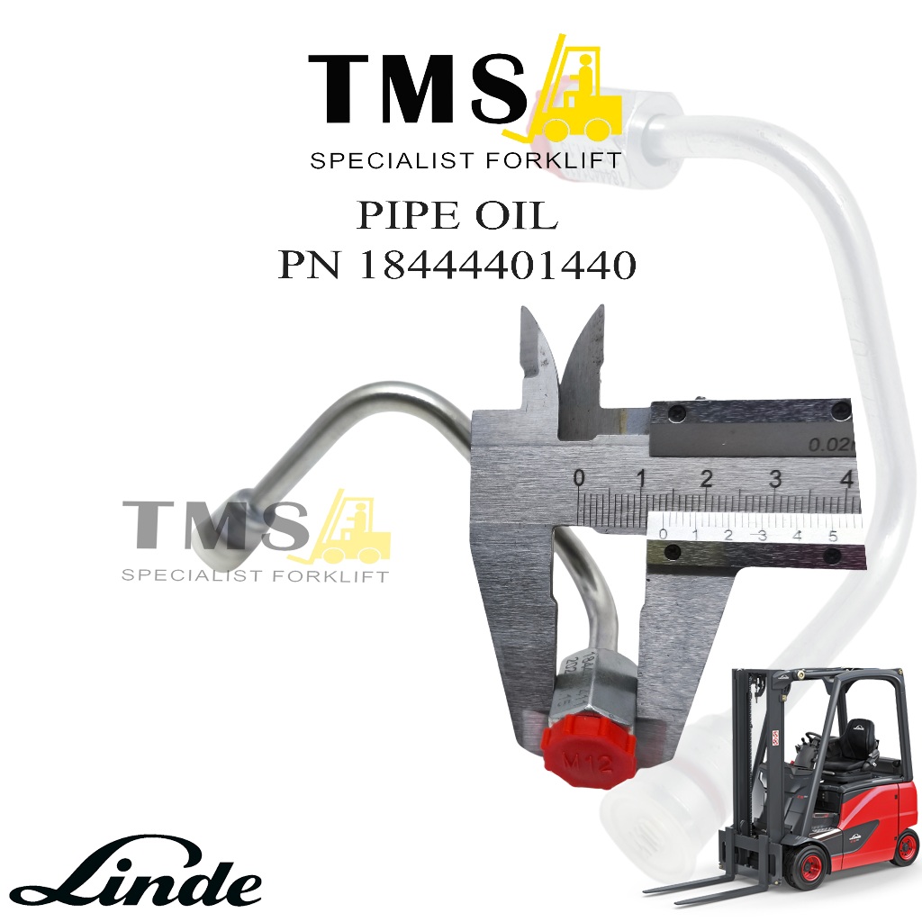 Left Inclined Cylinder Short Tubing 1844401440 for Linde 115-03 Hose Hydraulic Pipa Forklift - Gambar 4