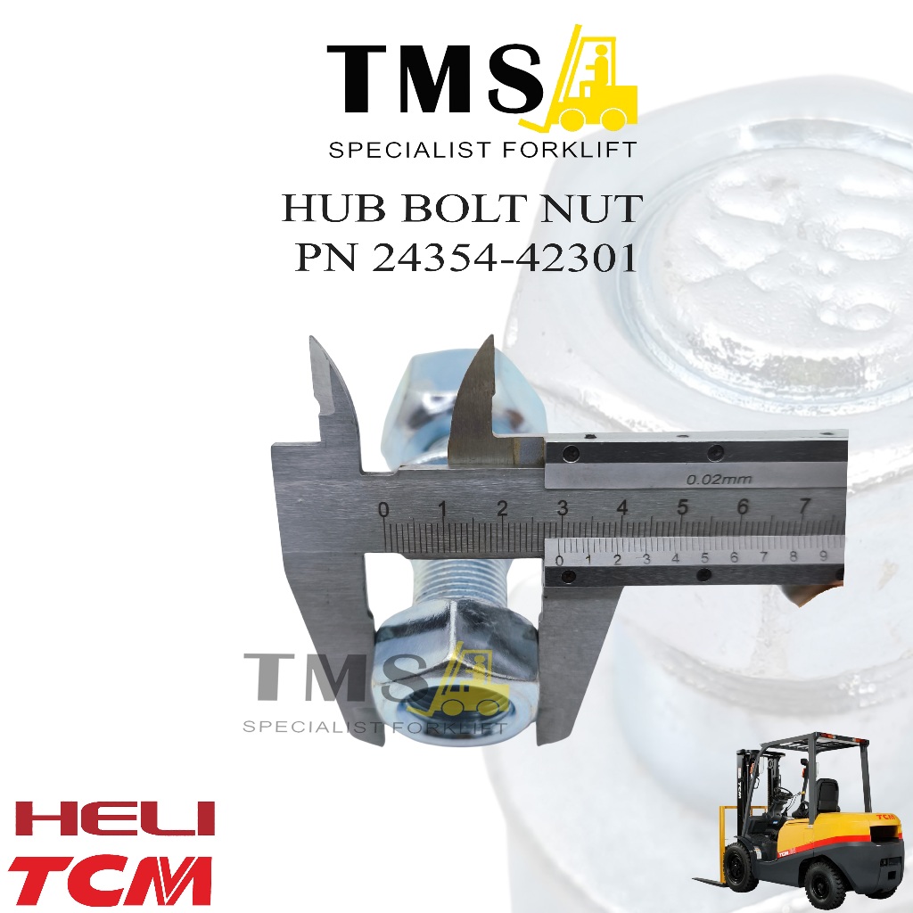Hub Bolt Nut III,5 - 10T Buat Roda Depan Forklift TCM FD40 4 Ton TCM 24354-42301 HELI Diesel Forklift - Gambar 4