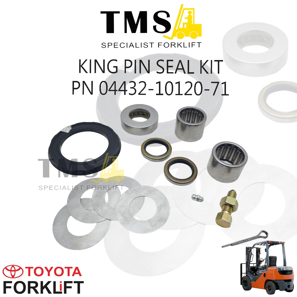 King Pin Seal Kit Part Number 04432-10120-71 Toyota Forklift 7FD 8FD Steering Repair Kit - Gambar 4