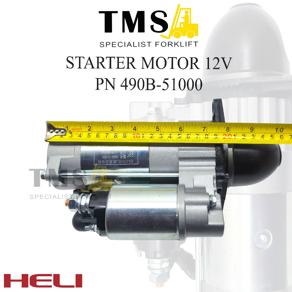 Starter Motor 12V 490B-51000 Xinchai HELI LONKING BOMAC Starter Forklift - Gambar 4