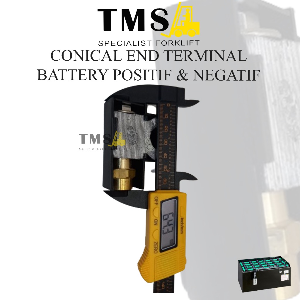 Conical End Terminal Battery Forklift Positif & Negatif 14258336 / 14258337 - Gambar 3