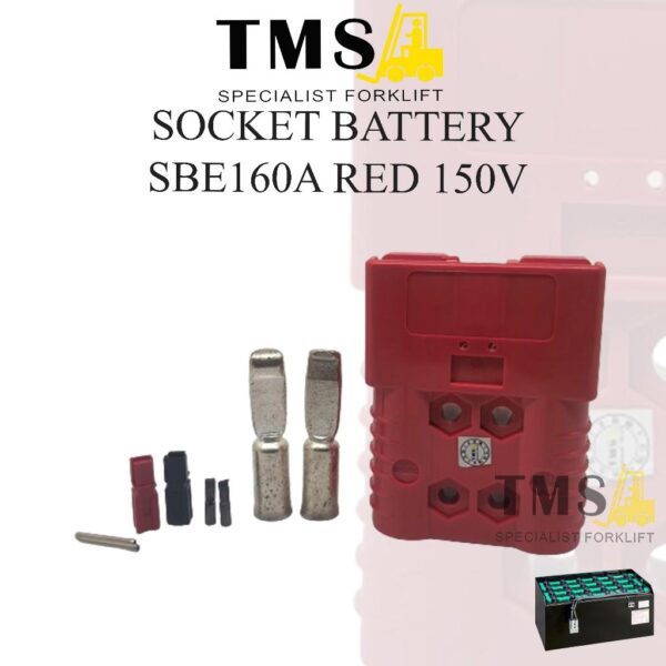 Socket Battery SBE160A RED 150V DC for Forklift