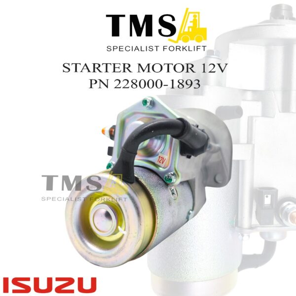 Staring Motor for Hyster Forklift Isuzu C240 228000-1893 12V 2,2KW Motor starter Forklift Harga : Rp 3.750.000