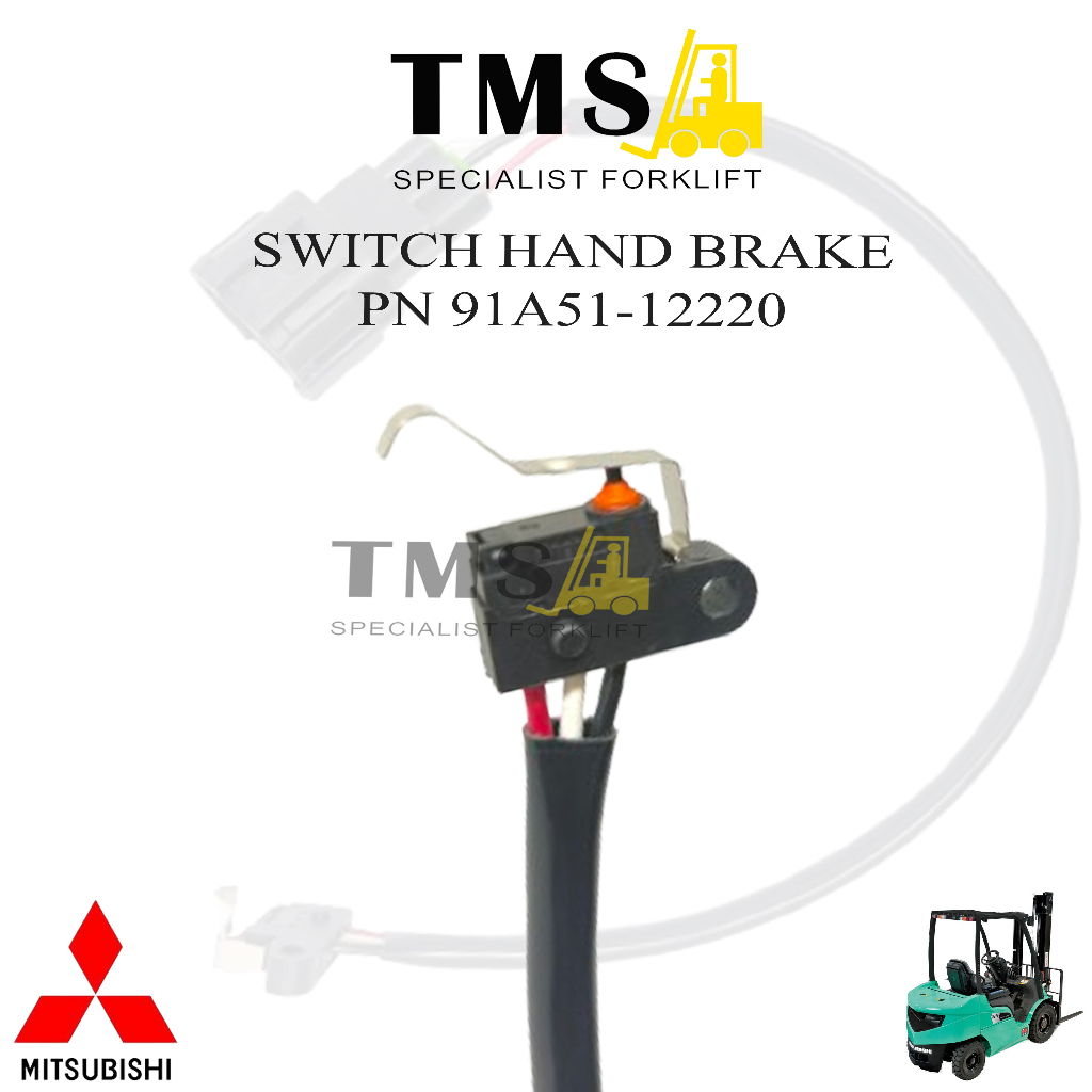 Switch Hand Brake 91A51-12220 Forklift Truck Mitsubishi Forklift FD20 - FD30 - Gambar 3