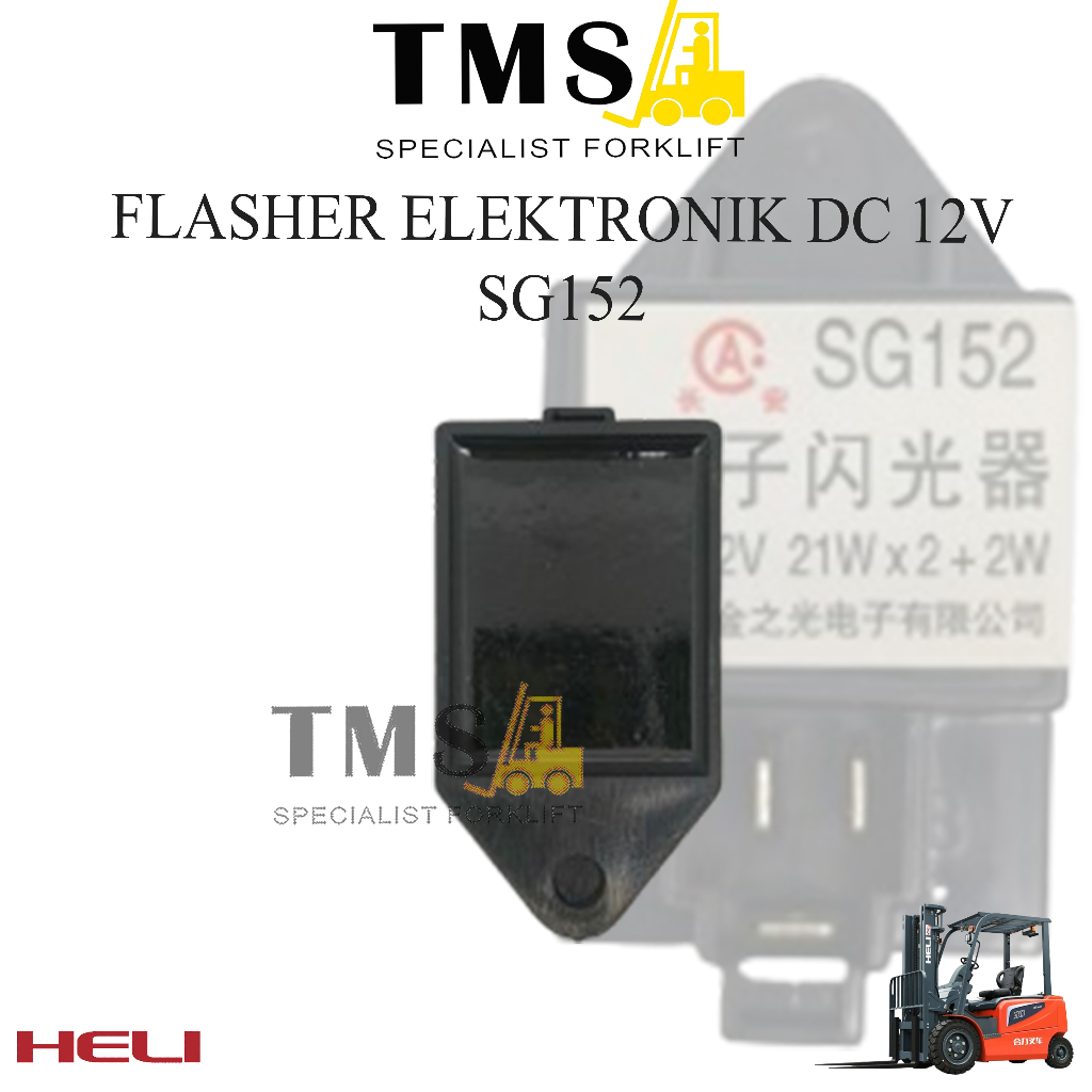 Flasher Forklift HELI SG152 DC 12V 21W x2+2W Relay Flash Sparepart Forklift - Gambar 3