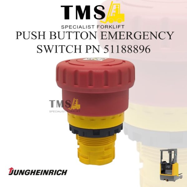 Emergency Switch Button Forklift Jungheinrich 51188896 Tombol Darurat Forklift ETV EJC ERC