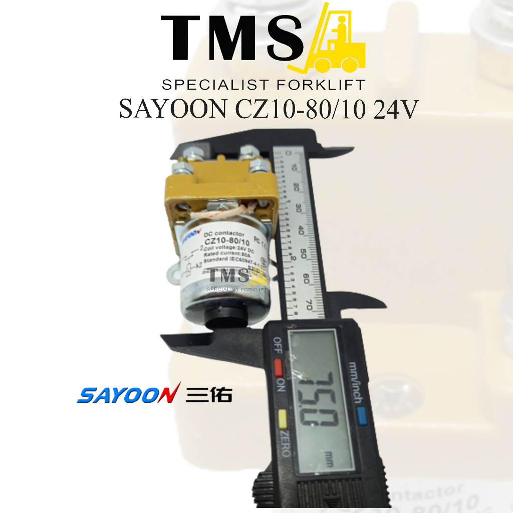 Sayoon Contactor CZ10-80 80A CZ10 24V 1NO Normally Kontaktor Forklift - Gambar 3