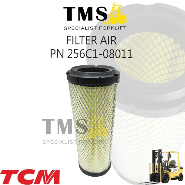 Filter Air Forklift TCM Part Number 256C1-08011 Air Cleaner FD10 FD15 FD20 FD25 FD30
