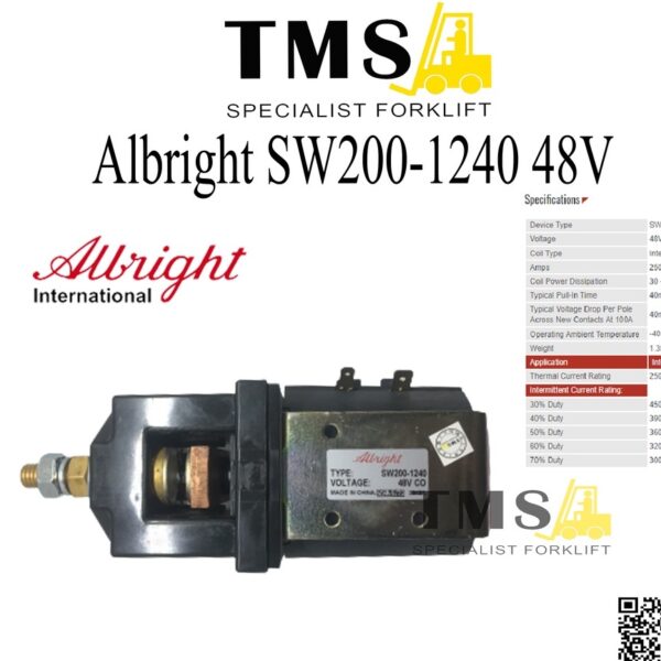Albright Contactor For Forklift SW200-1240 48V