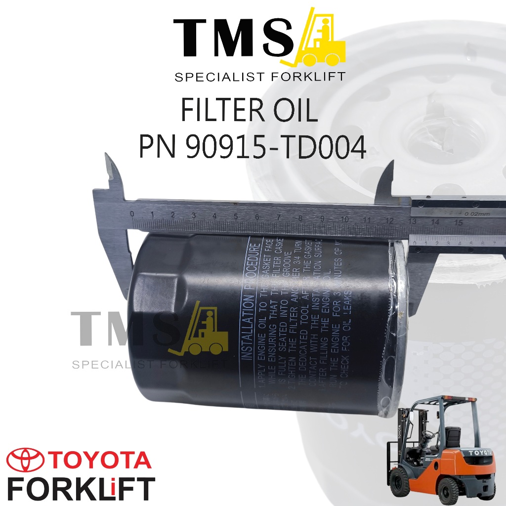 Part Number 90915-TD004 Oil Filter Forklift – Filter Oli Mesin Compatible Toyota Diesel - Gambar 5