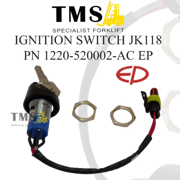 Ignition Switch Start Key 1220-520002-AC JK118 EP Pallet Mover Truck