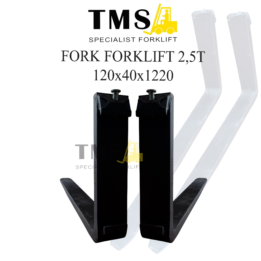 Forklift Garpu Fork Kapasitas 2,5 Ton 120x40x1220 Forklift Sparepart Forklift 1,2 Meter - Gambar 3