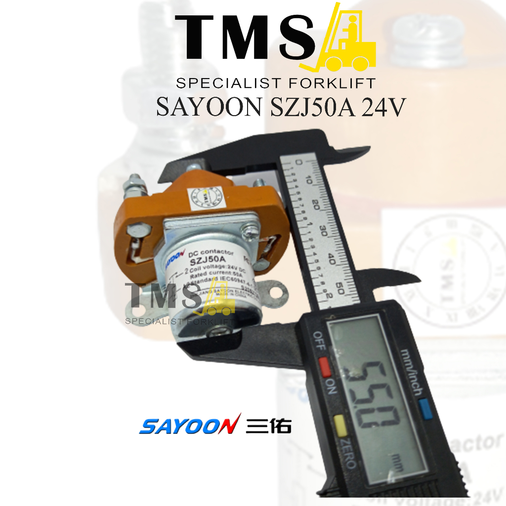 Contactor Sayoon 50A SZJ50A MJZ50A 24V Normally Open 1 NO Forklift - Gambar 5