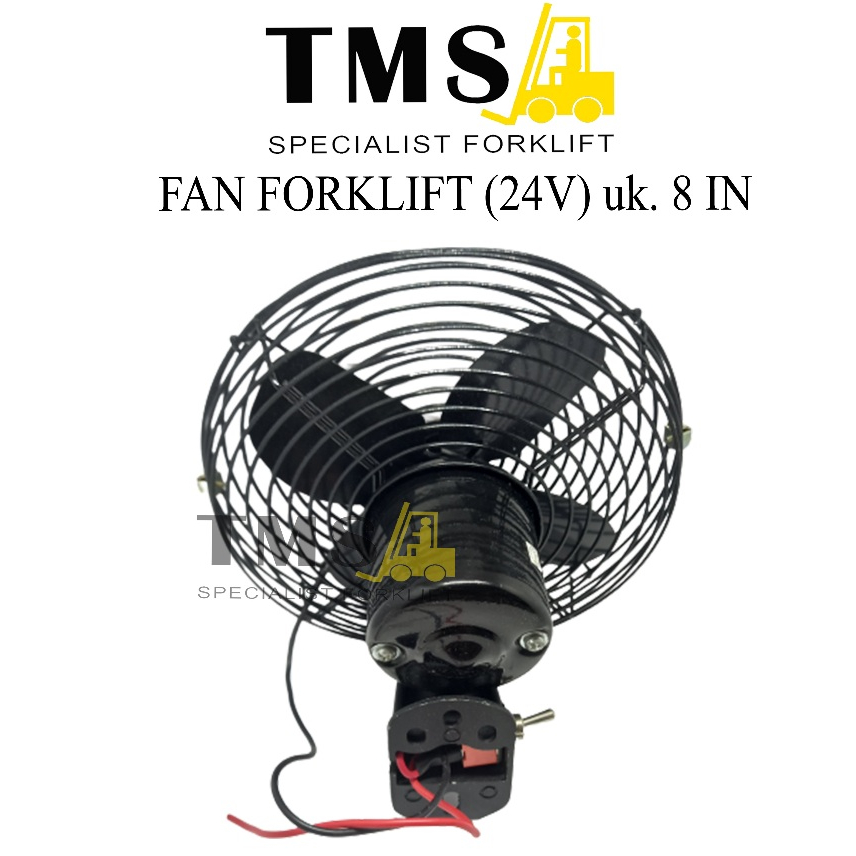 Fan Forklift Electric 8 Inch 24V DC Kipas Angin VDC Model Bulat - Gambar 2
