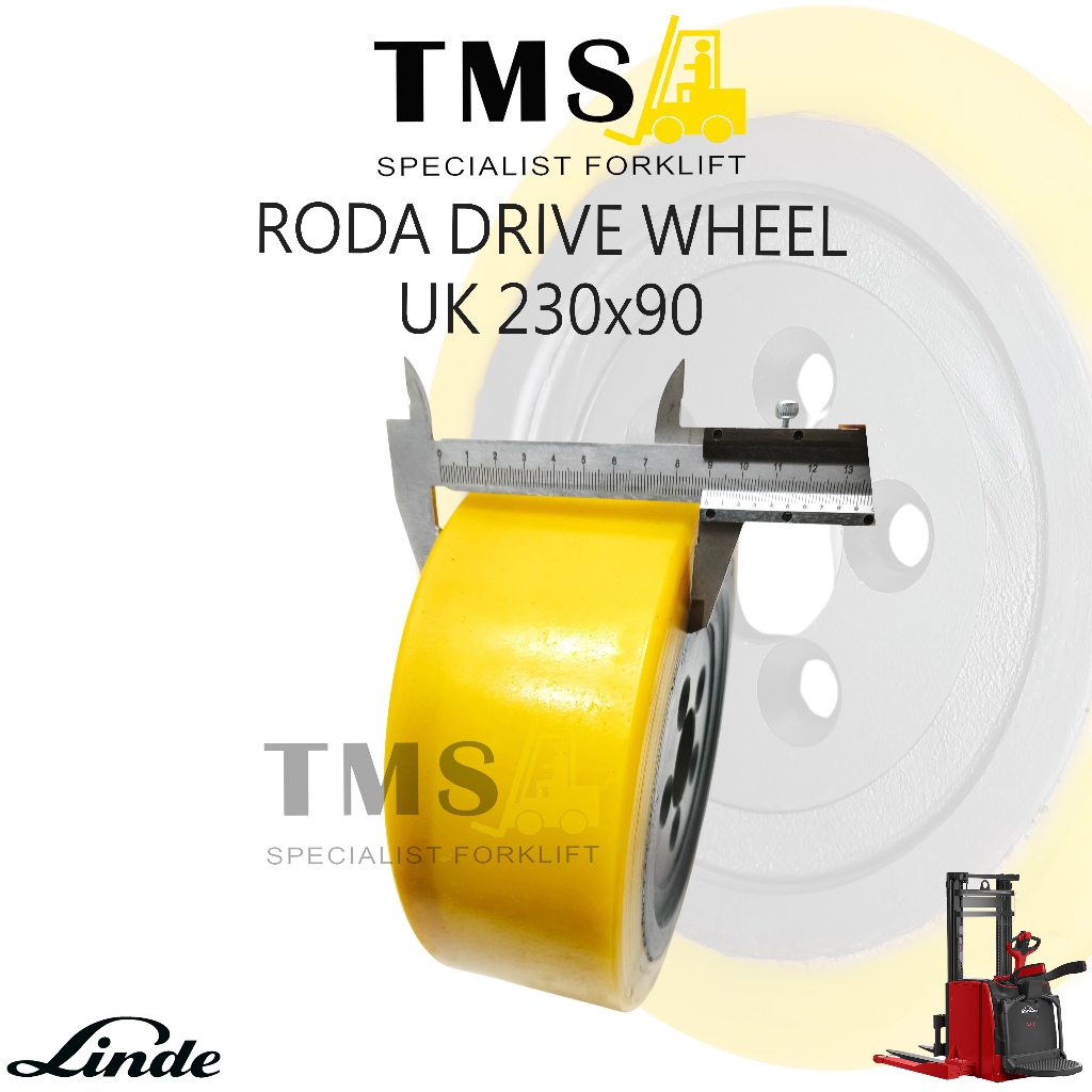 Roda Ukuran 230x90 Linde L14 Drive Wheel Roda Forklift Electric Pallet Stacker Forklift - Gambar 5