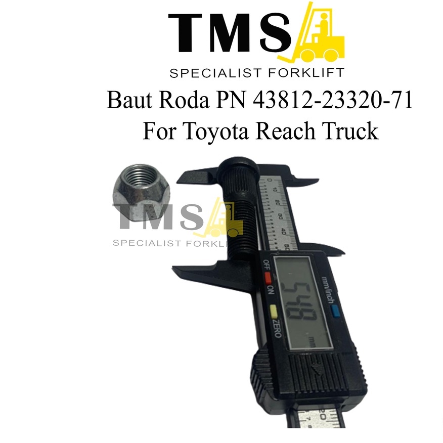 Toyota Wheel Bolt PN 43812-23320-71 Baut Roda Toyota Reach Truck - Gambar 3