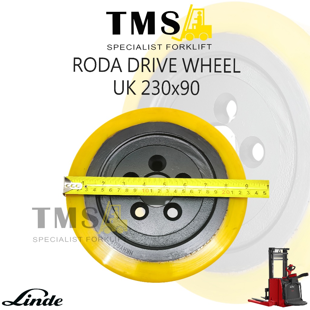 Roda Ukuran 230x90 Linde L14 Drive Wheel Roda Forklift Electric Pallet Stacker Forklift - Gambar 6
