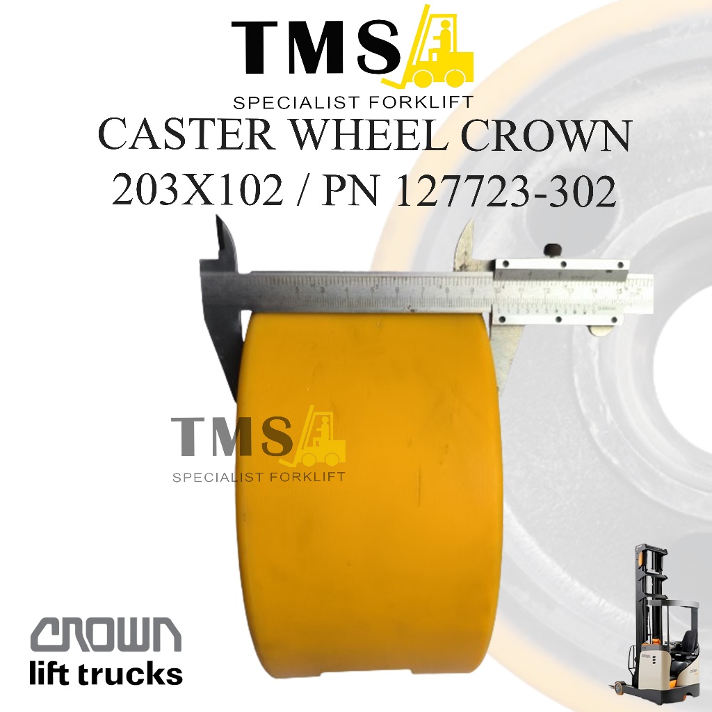 Roda Caster Crown Reachtruck Forklift 203x102 127723-302 127723 Caster Wheel Crown RR5700 RD - Gambar 6