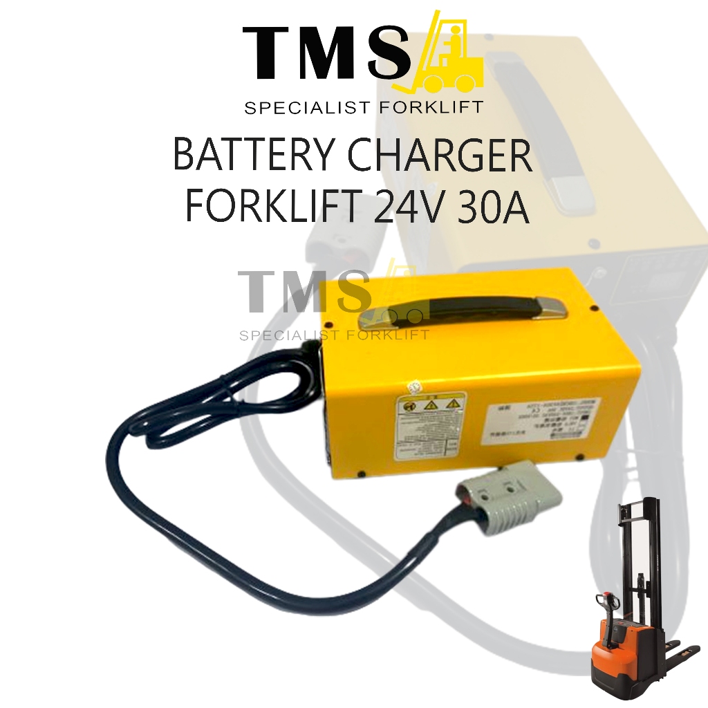 Charger Forklift Eletric Battery 24V 30A Amp Lead Acid Battery Pallet Yellow - Gambar 4