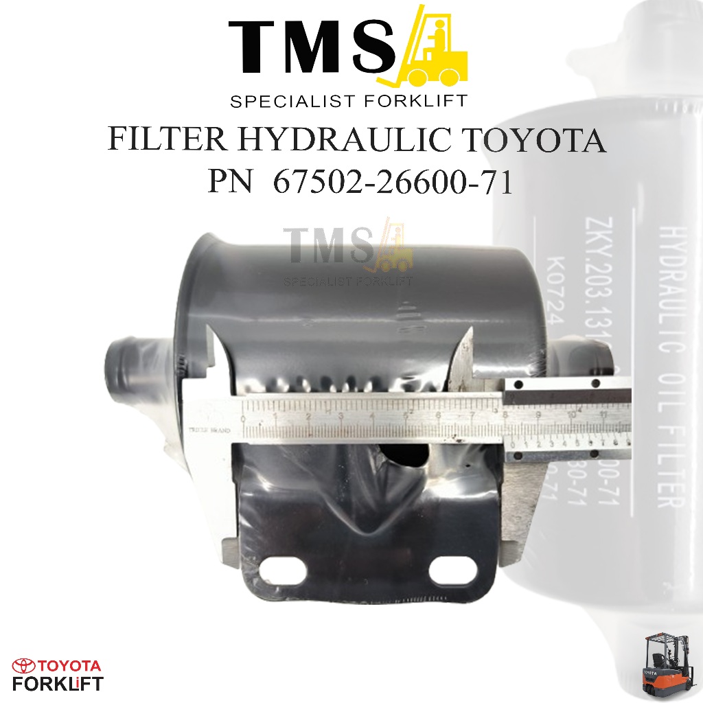 Filter Hydraulic 67502-26600-71 Toyota Forklift Filter Return TOYOTA 2Z 8FD30 - Gambar 4