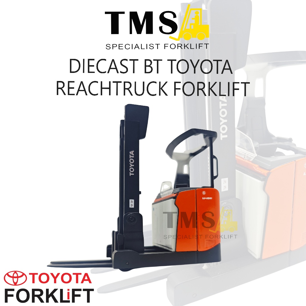 Diecast Toys BT Reflex Toyota Reach Truck Forklift Skala 1:24 Miniature / Aksesoris Koleksi - Gambar 5