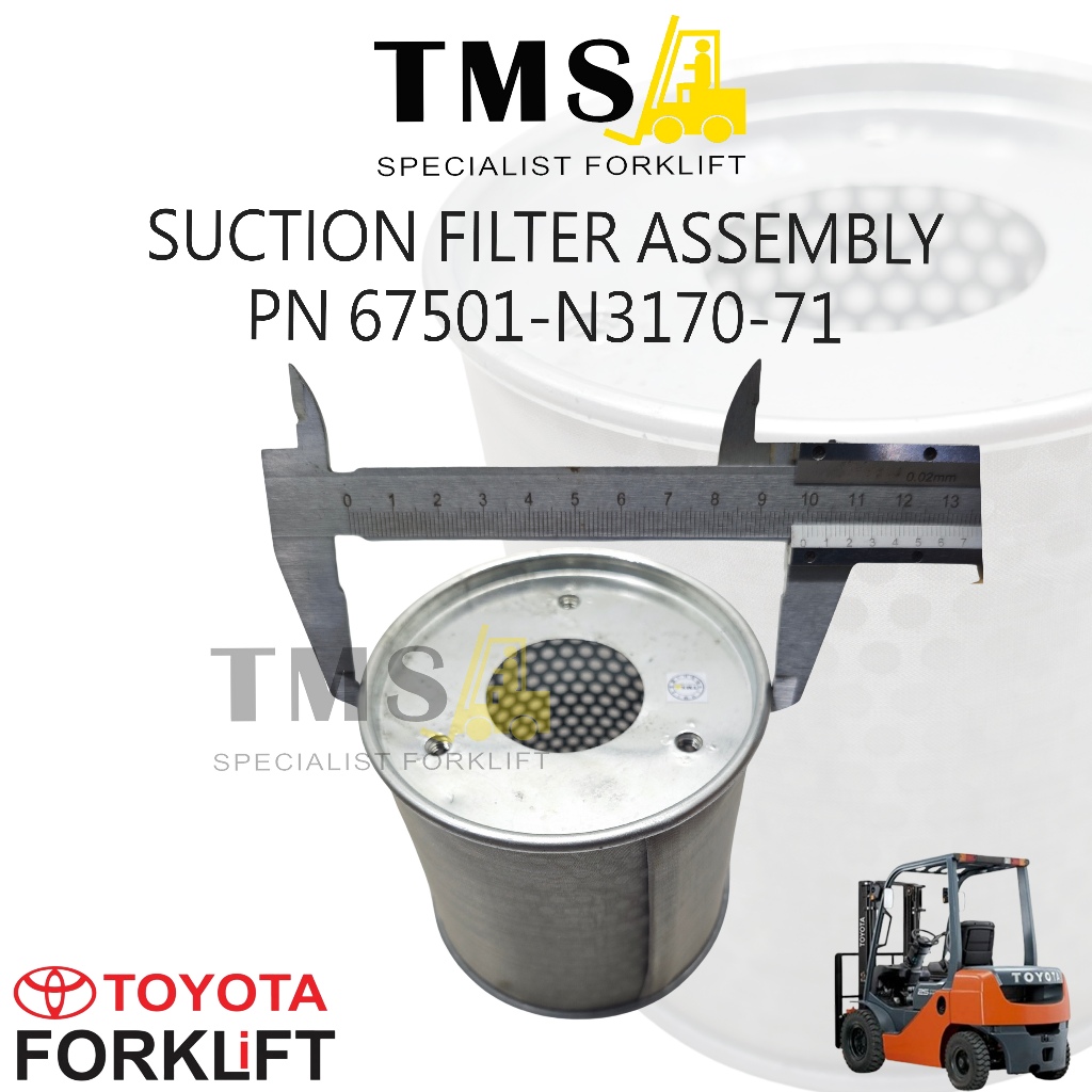 Part Number 67501-N3170-71 Suction Filter Assembly Forklift Toyota | Filter Hisap Hydraulic Toyota 7FD 7FG - Gambar 6