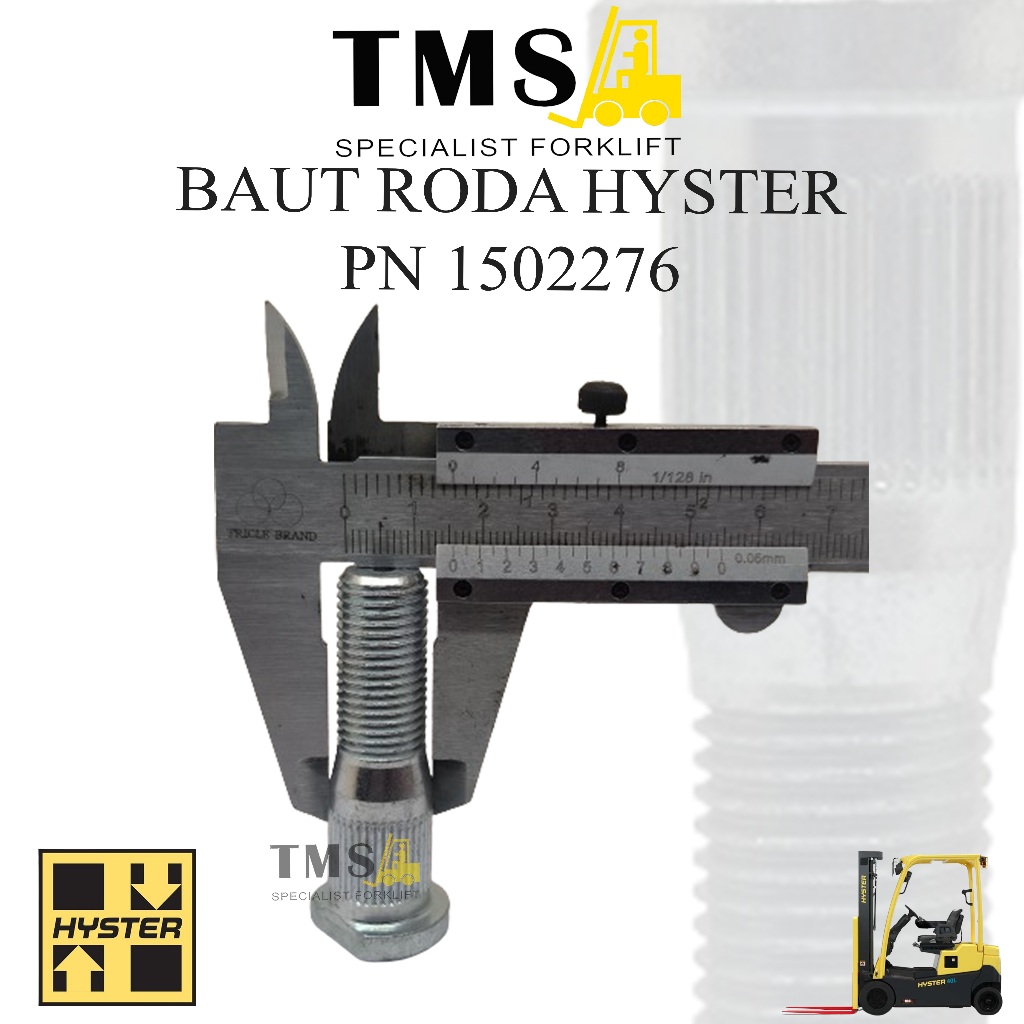 Baut Roda Forklift Hyster Wheel Bolt 1502276 HUB Steering Axle Wheel Bolt - Gambar 5
