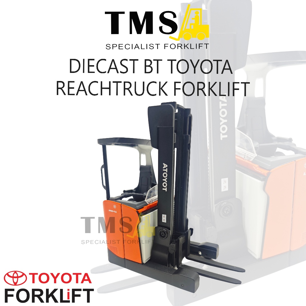 Diecast Toys BT Reflex Toyota Reach Truck Forklift Skala 1:24 Miniature / Aksesoris Koleksi - Gambar 4