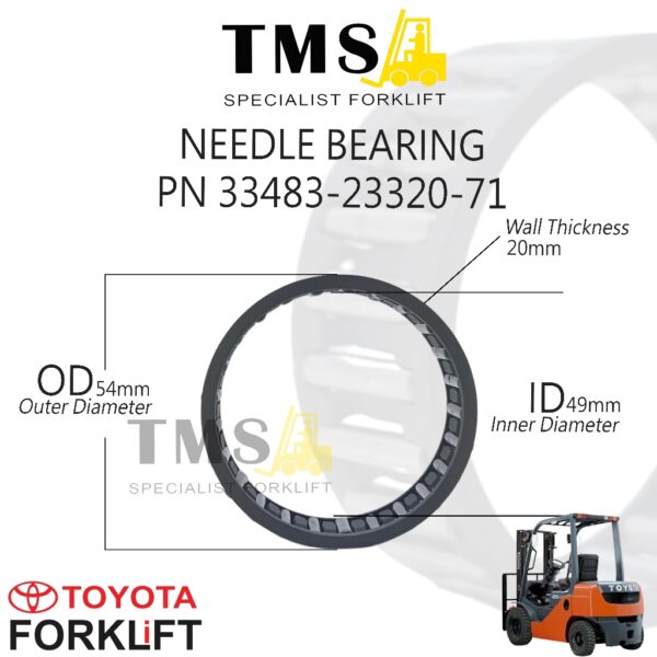 Part Number 33483-23320-71 Needle Bearing Forklift Toyota 7FD20/25/30 8FD20/25/30