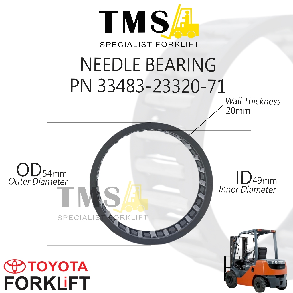 Part Number 33483-23320-71 Needle Bearing Forklift Toyota 7FD20/25/30 8FD20/25/30