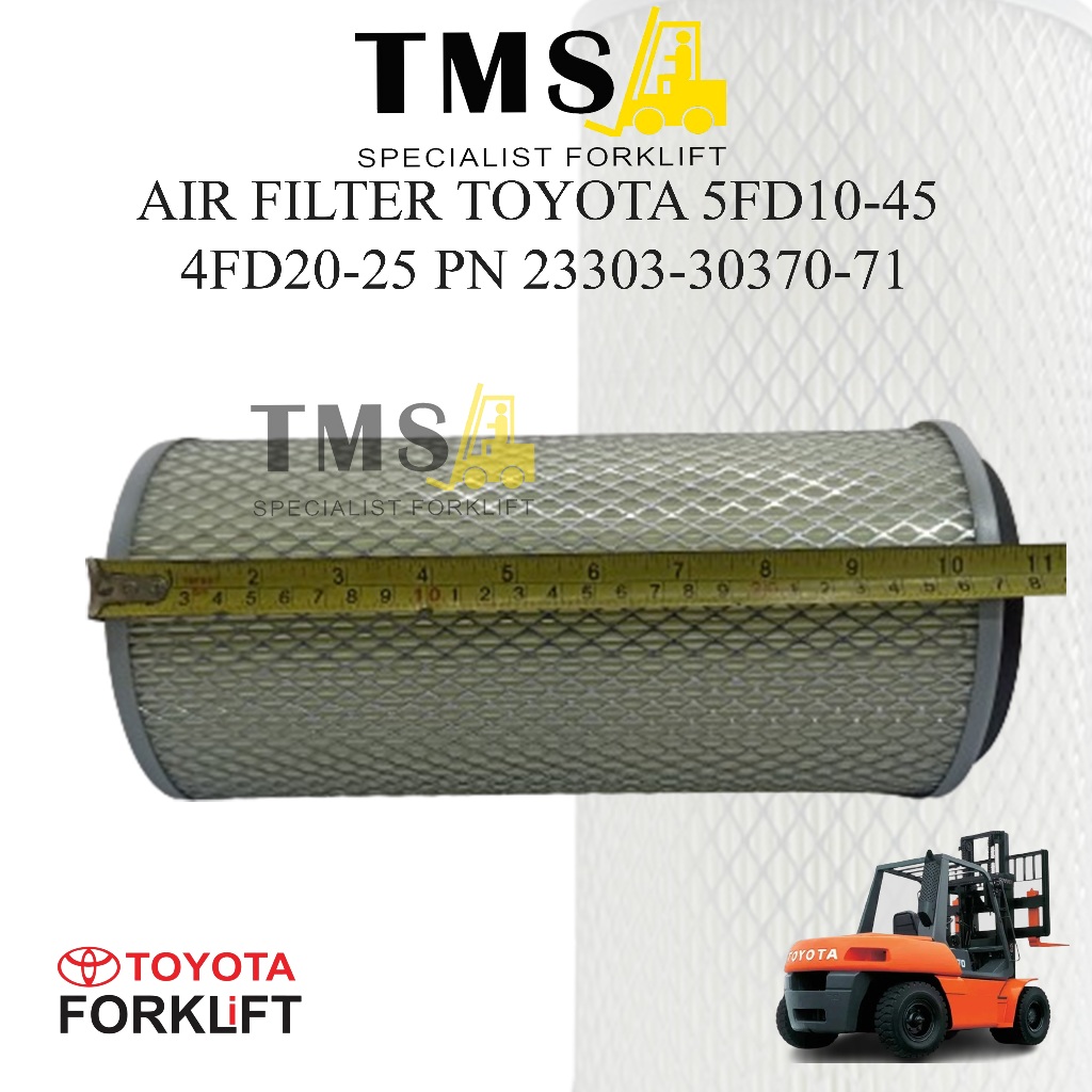 Filter Air Toyota 23303-30370-71 5FD10-45 4FD20-25 3FD20-60 Forklift - Gambar 3