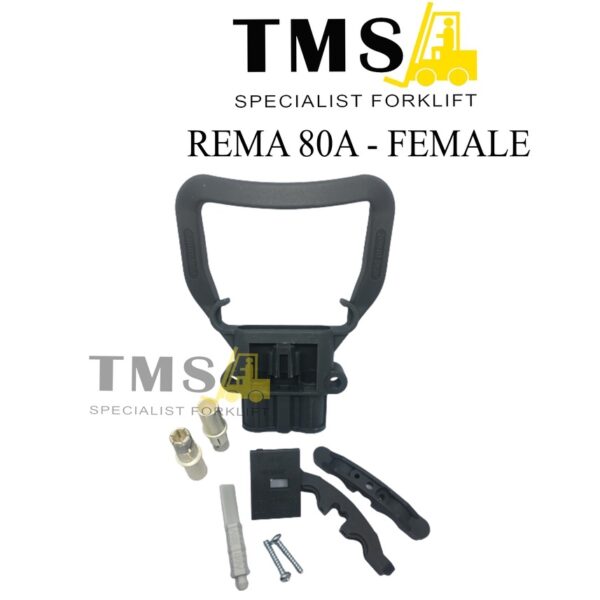 socket battery anderson REMA 80A Female for forklift Grey