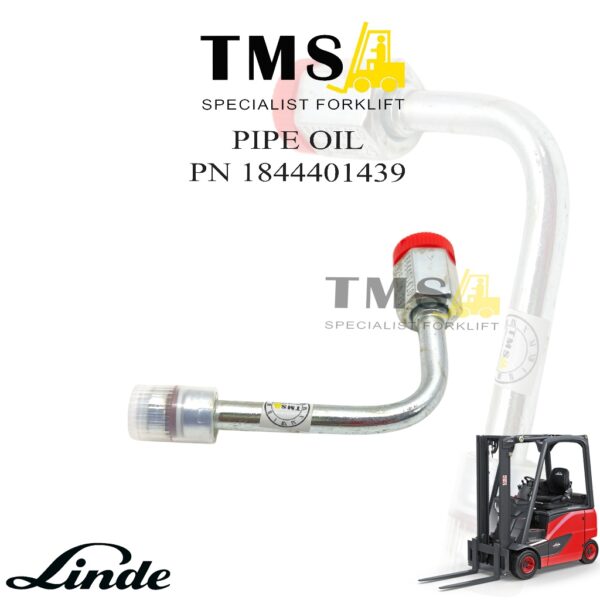 1844401439 Linde Forklift Parts Oil Pipe Left Tilt Cylinder Front Tubing Pipa Oli