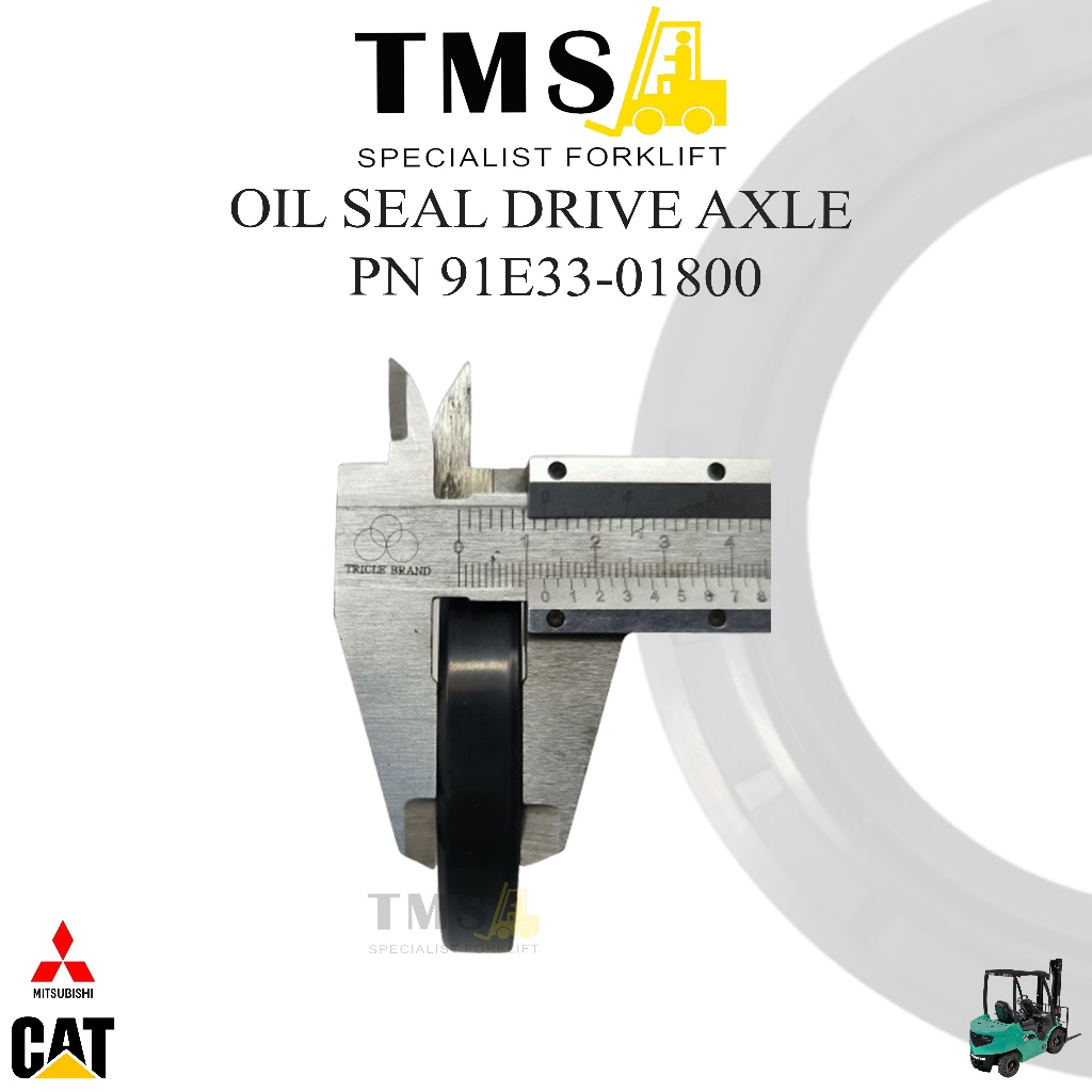 91E33-01800 Oil Seal Drive Axle Mitsubishi Forklift FD35 Front Axle Shaft - Gambar 6