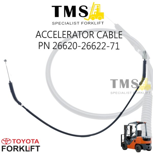 Kabel Gas Accelerator Wire Part Number 26620-26622-71 Toyota 8FD20/25/30 Accelerator