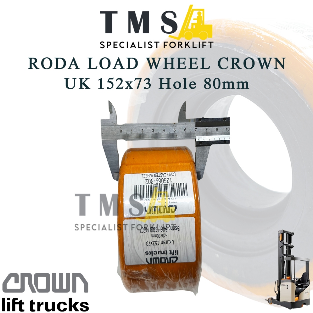 Load Wheel Crown 125069-302 152x73 Hole 80mm Bearing 6205 6307 - Gambar 4