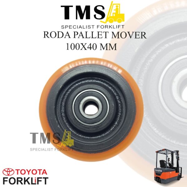 Roda Palet Mover 100x40 MM Caster Wheel BT Toyota Electric Forklift