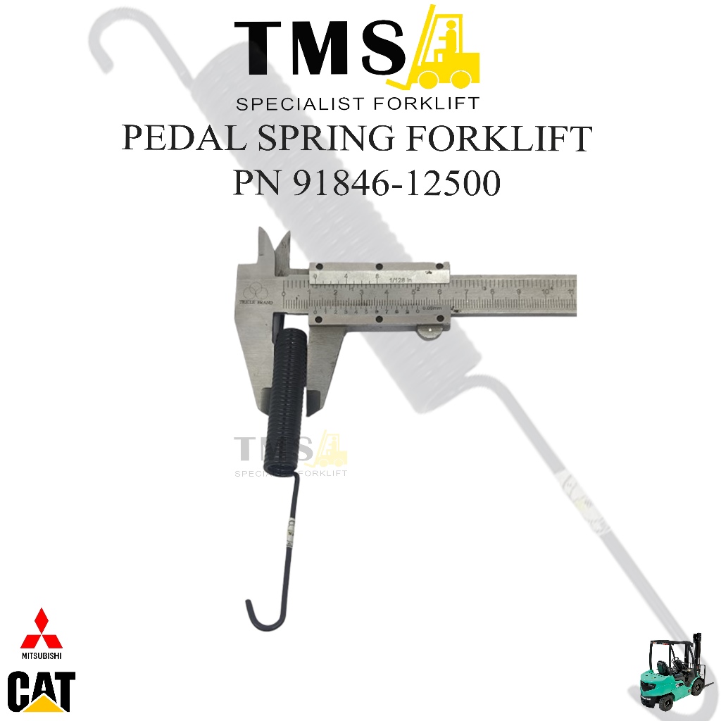 Spring Mitsubishi 91846-12500 Pedal Spring Forklift CAT FD20 - Gambar 5