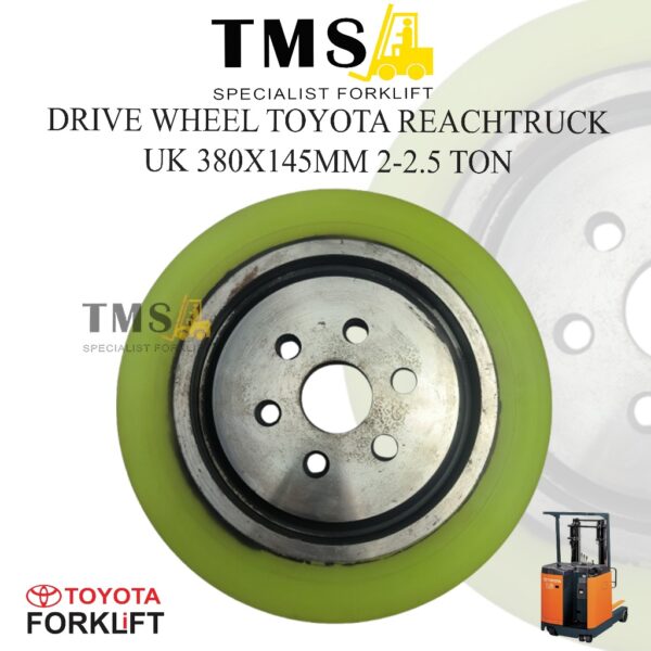 Roda Drive Wheel toyota Forklift Reachtrcuk Electric 2 - 2.5Ton 380x145 Roda 7FBR20 7FBR25 7FBR30
