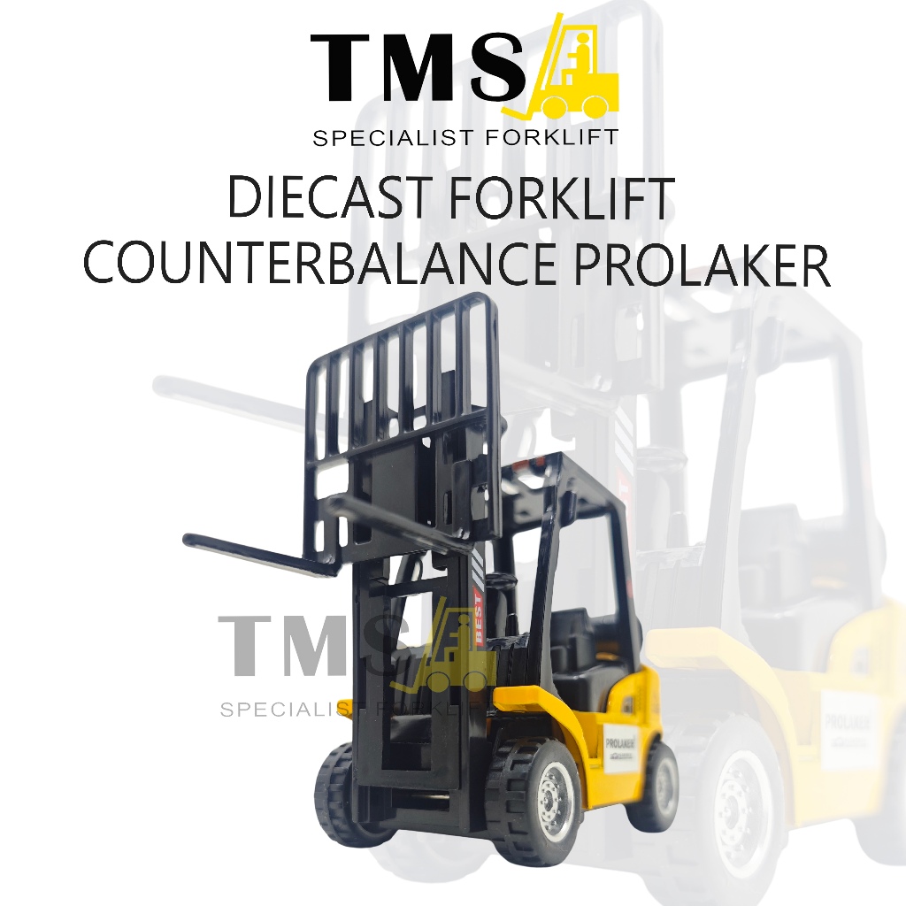 Diecast mainan Counterbalance Prolaker Miniatur Forklift Diecast Model Display Koleksi - Gambar 3
