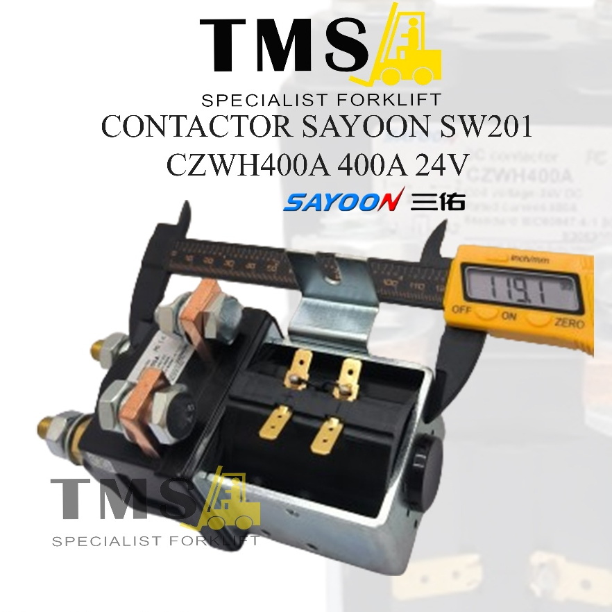 Contactor Sayoon SW201 CZWH400A 400A 24V Electric Forklift Battery Car - Gambar 2
